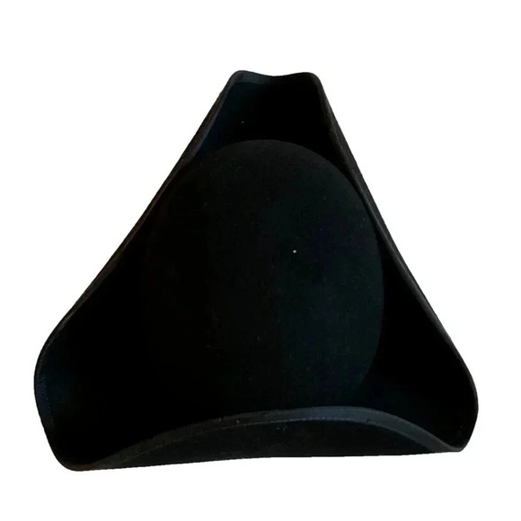 COPY - NEW American Colonial & Revolutionary War Tri-corn Black Wool Felt Hat - Picture 4 of 5